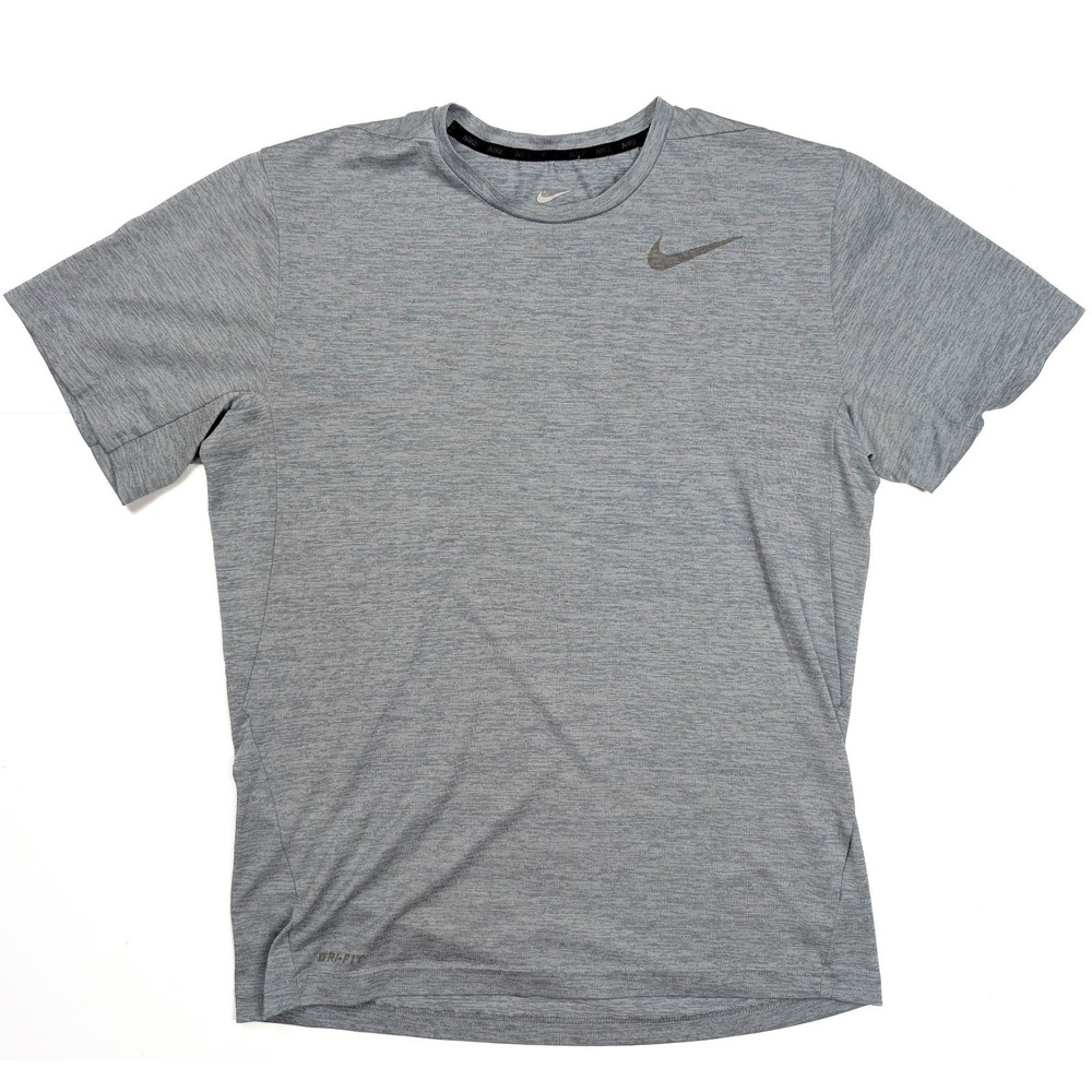 Nike Dri Fit Grey Heather Performance Breathable T-Shirt Men's Size Medium